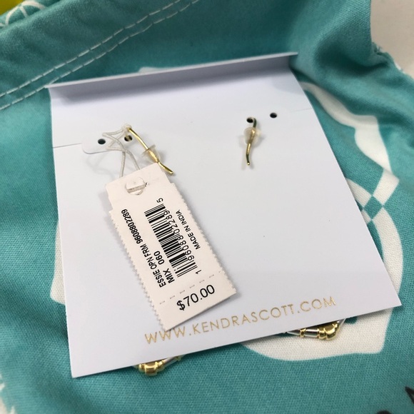 NWT - Kendra Scott Essie Mixed Metal Open Frame Earrings - Picture 5 of 6